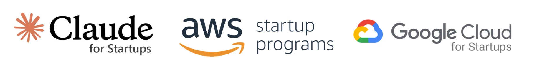 Claude for Startups, AWS Startup Programs, Google Cloud for Startups
